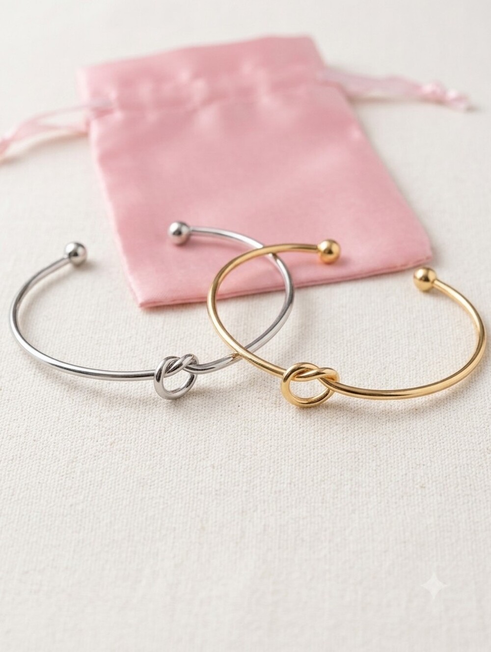  Knot Bracelet with Satin Dusty
